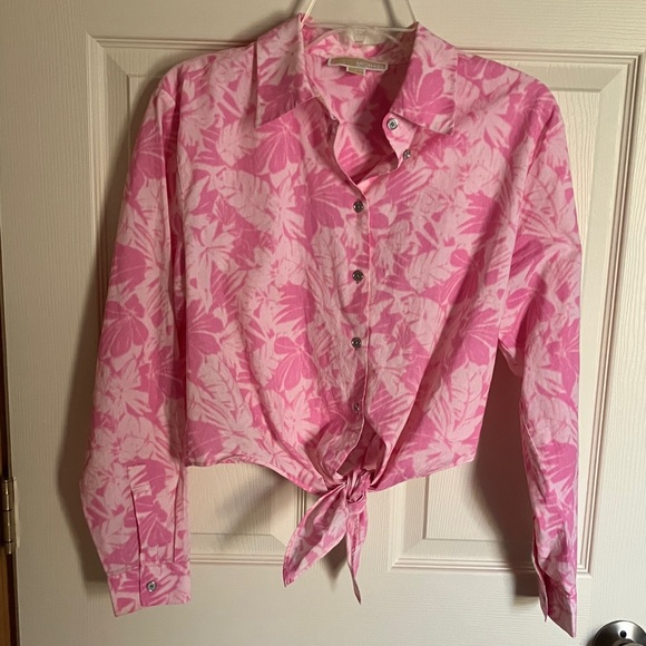 MICHAEL Michael Kors Tops - MICHAEL Michael Kors Pink Floral Blouse